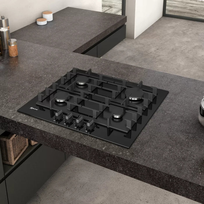 Neff N70 60cm Black Glass Gas Hob T26CS49S0