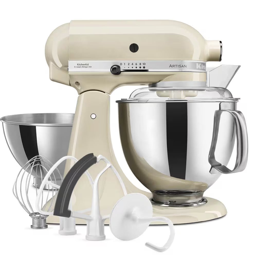 KitchenAid Mixer Tilt-Head 4.8L Artisan With Accessories -  Almond Cream | 5KSM175PSBAC
