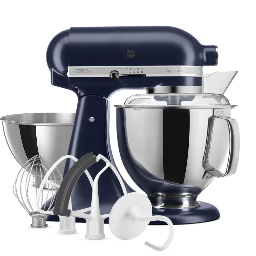 KitchenAid Mixer Tilt-Head 4.8L Artisan With Accessories - Ink Blue | 5KSM175PSBIB