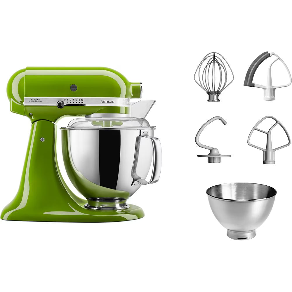 KitchenAid Mixer Tilt-Head 4.8L Artisan With Accessories - Matcha | 5KSM175PSBMA