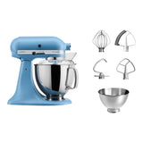 KitchenAid Mixer Tilt-Head 4.8L Artisan With Accessories - Blue Velvet | 5KSM175PSBVB