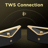 Bugani Brief Pro Portable Bluetooth Speaker with Hi-Res Audio - Black & Gold | BS12303