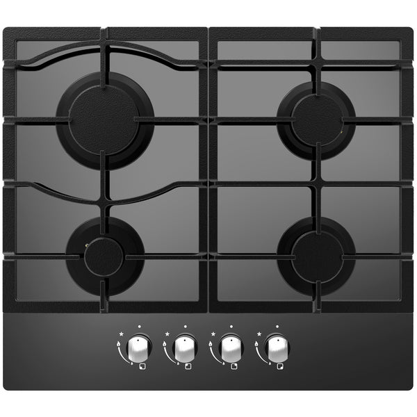 Cata 300 - 60cm 4 Burner Gas on Glass Hob - Black | UBGOG601BK