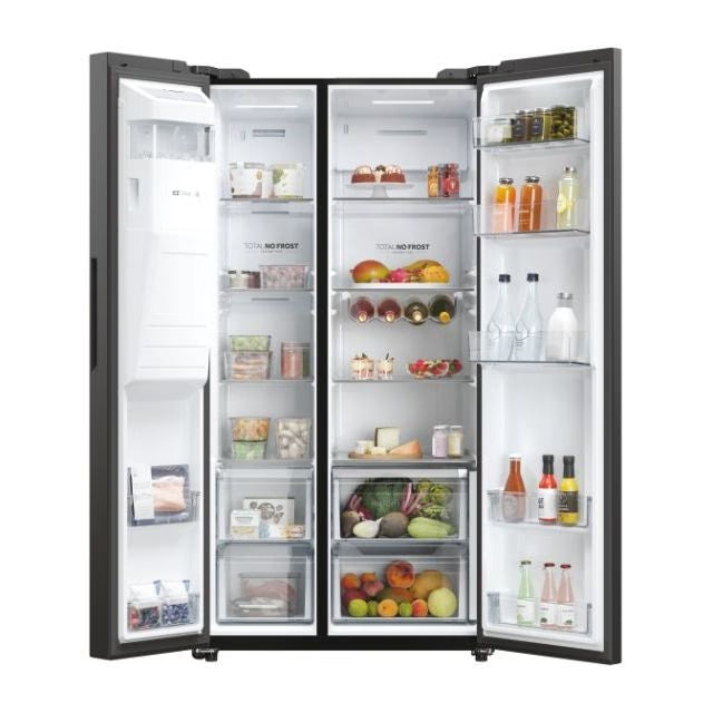 Haier American Style Fridge Freezer - Graphite | Plumbed | HSW59F18EIPT