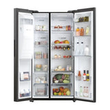 Haier American Style Fridge Freezer - Graphite | Plumbed | HSW59F18EIPT