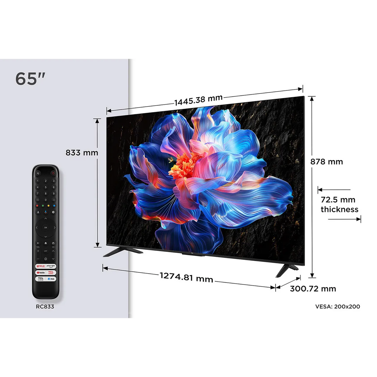 TCL V6C 65" 4K Ultra HD Smart Google TV | 65V6C