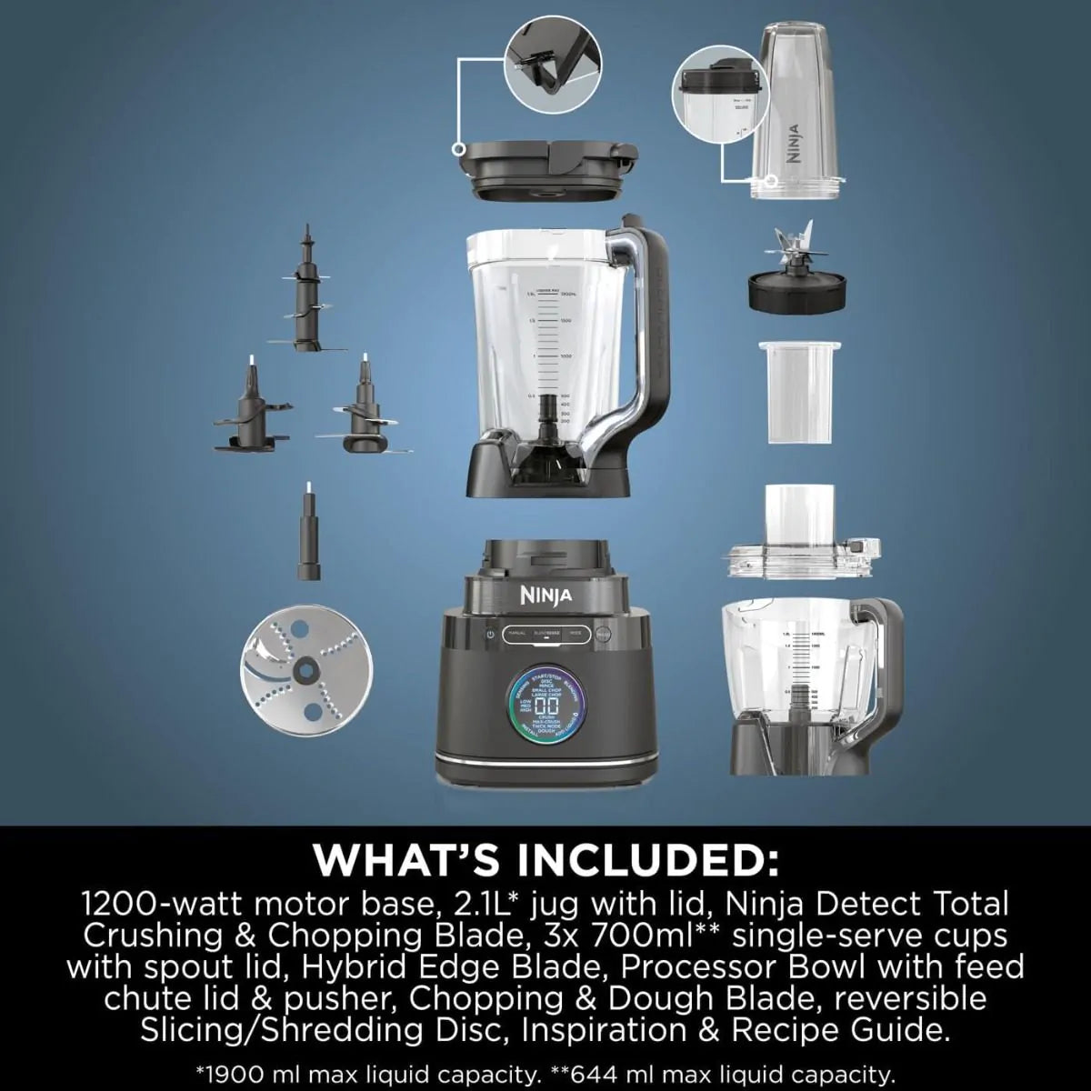 NINJA Detect Power Pro Blender & Food Processor - Black | TB401UK