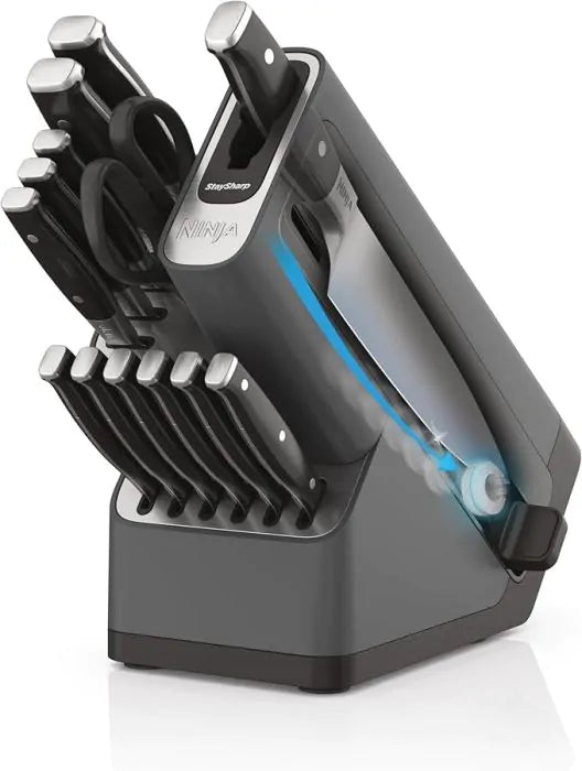 Ninja Foodi StaySharp Knife Block with Integrated Sharpener – Deluxe 14-Piece Set | K32014EUUK