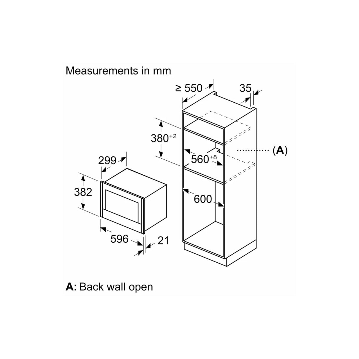 Neff N70 Integrated Microwave Left Hinge NL4WR21G1B