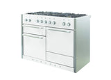 Mercury 1200mm Dual Fuel Range Cooker-Snowdrop & Chrome | MCY1200DFSD