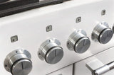 Mercury 1200mm Dual Fuel Range Cooker-Snowdrop & Chrome | MCY1200DFSD