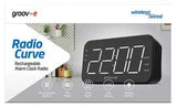 Groove Curve Rechargeable Alarm Clock Radio Black | GVCR02BK