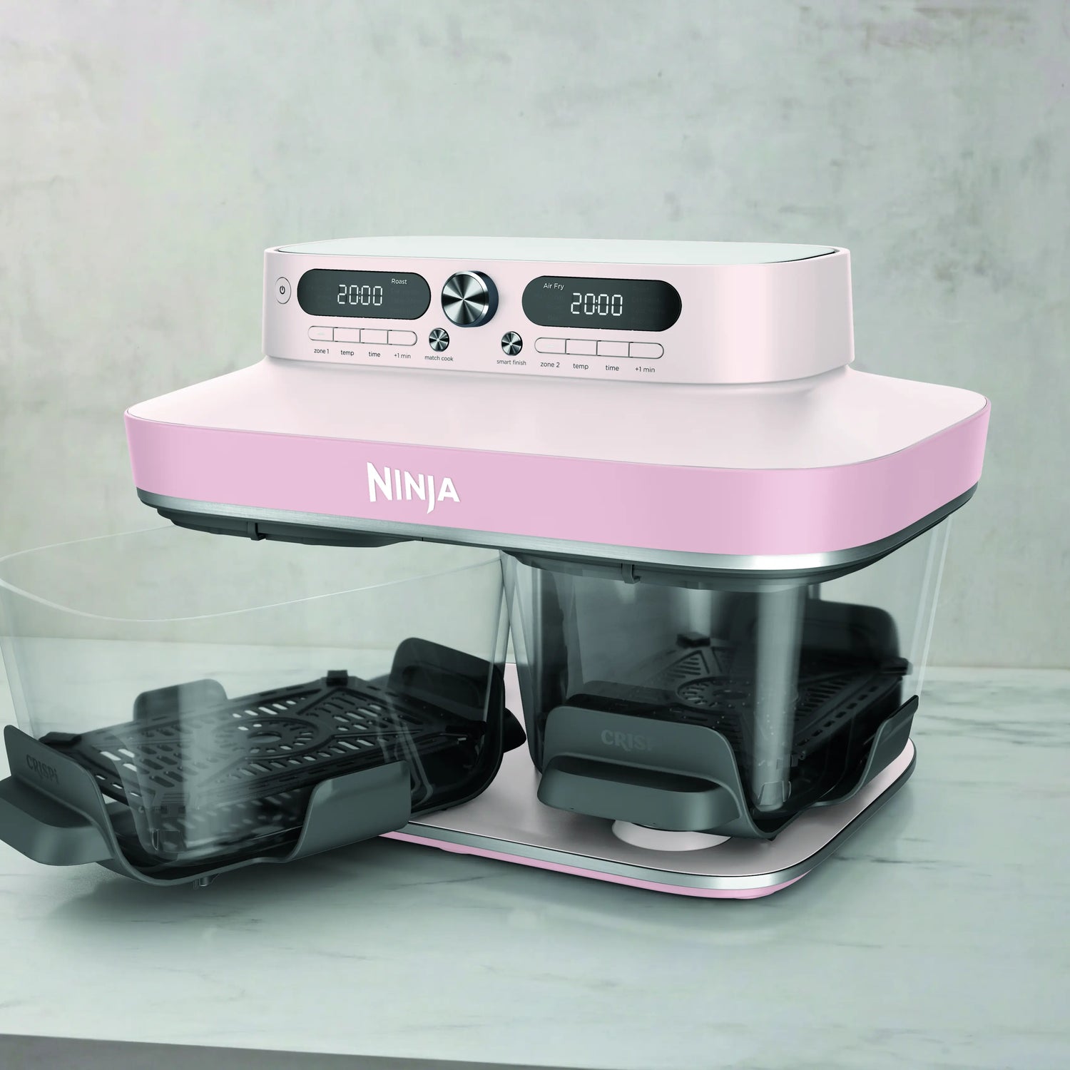 Ninja CRISPi DualZone 8-Function Glass Air fryer - Rose | DD102UKPK1
