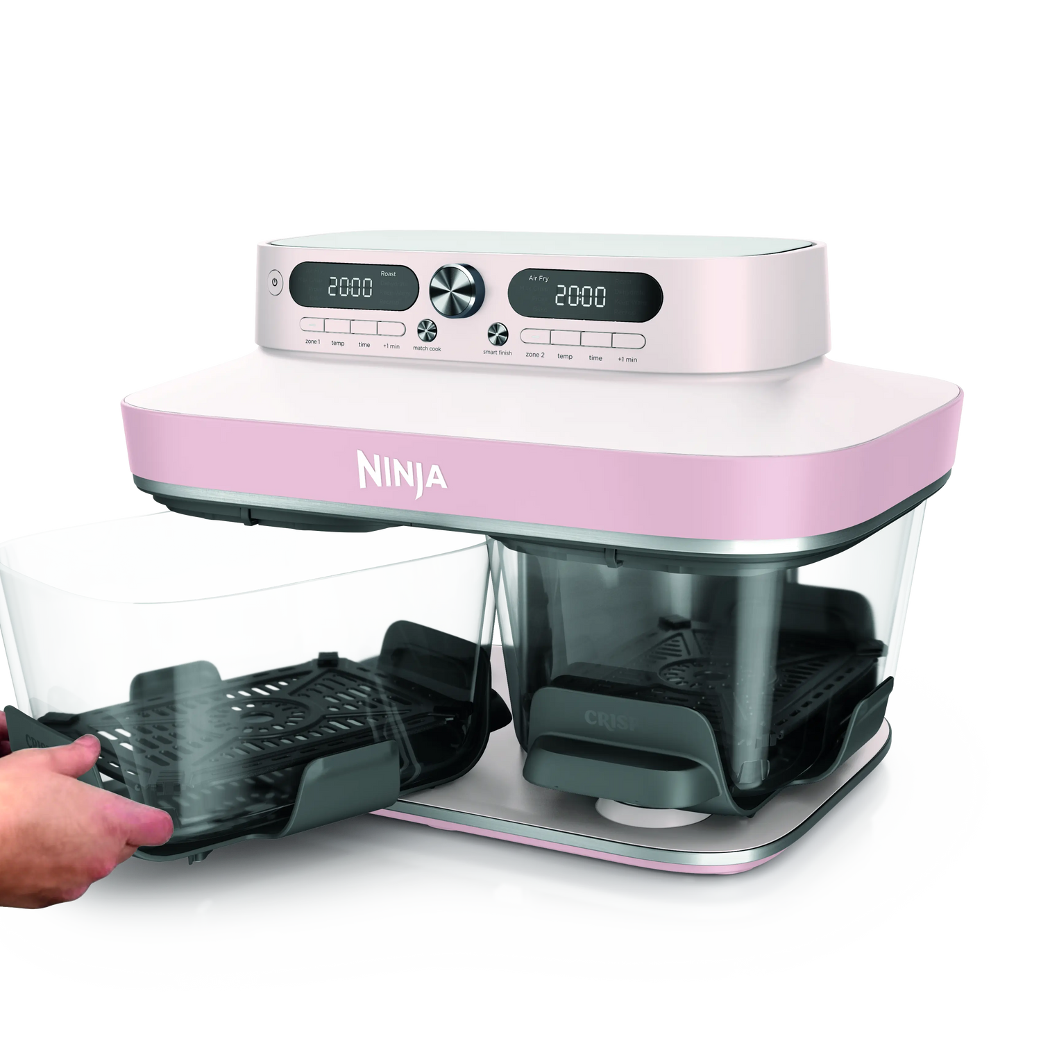 Ninja CRISPi DualZone 8-Function Glass Air fryer - Rose | DD102UKPK1