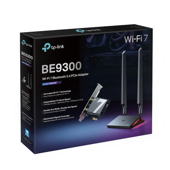 TP Link BE9300 Wi-Fi 7 Bluetooth 5.4 PCIe Adapter | ARCHERTBE550E