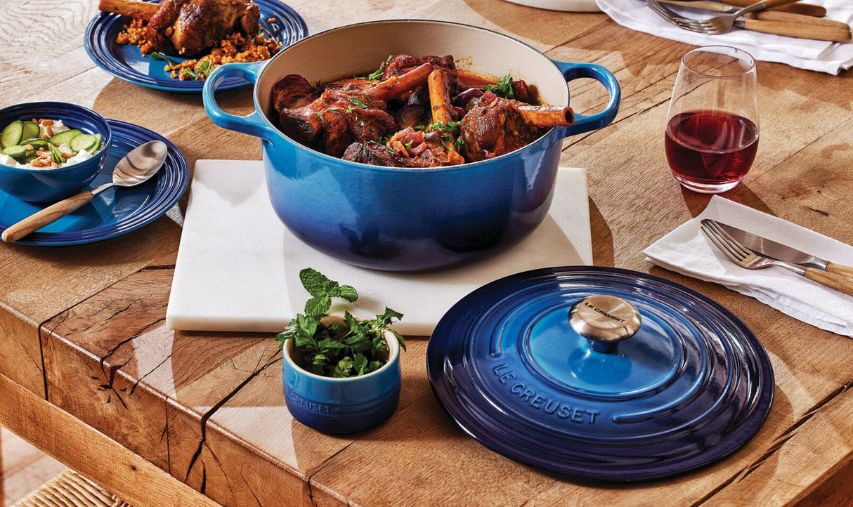 Le Creuset Signature 22cm Cast Iron Round Casserole - Azure | 21177222222430