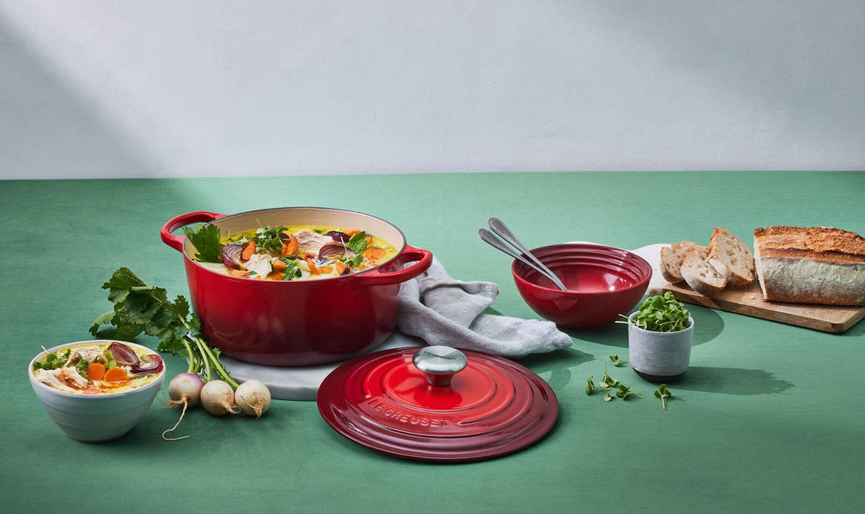 Le Creuset Signature 22cm Cast Iron Round Casserole - Cerise | 21177220602430
