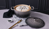 Le Creuset Signature 24cm Cast Iron Round Casserole - Flint | 21177244442430