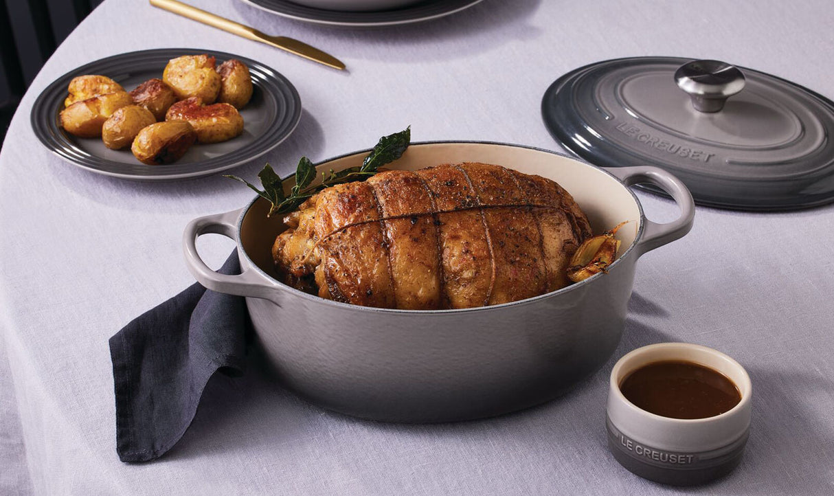 Le Creuset Signature 27cm Cast Iron Oval Casserole - Flint | 21178274442430