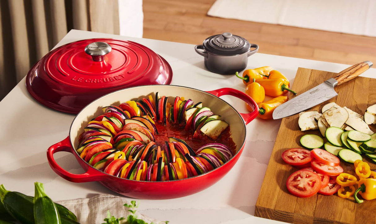 Le Creuset Signature 30cm Cast Iron Shallow Casserole - Cerise | 21180300602430