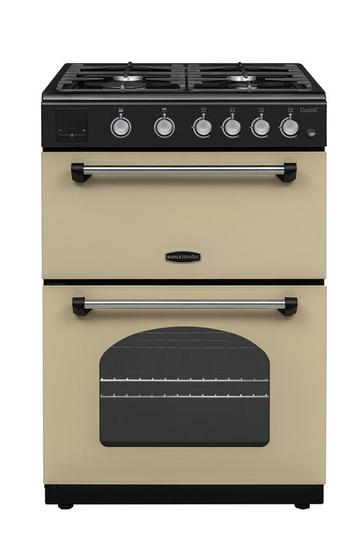 Rangemaster Classic 60cm All Gas  - Cream & Chrome | CLA60NGFCR/C