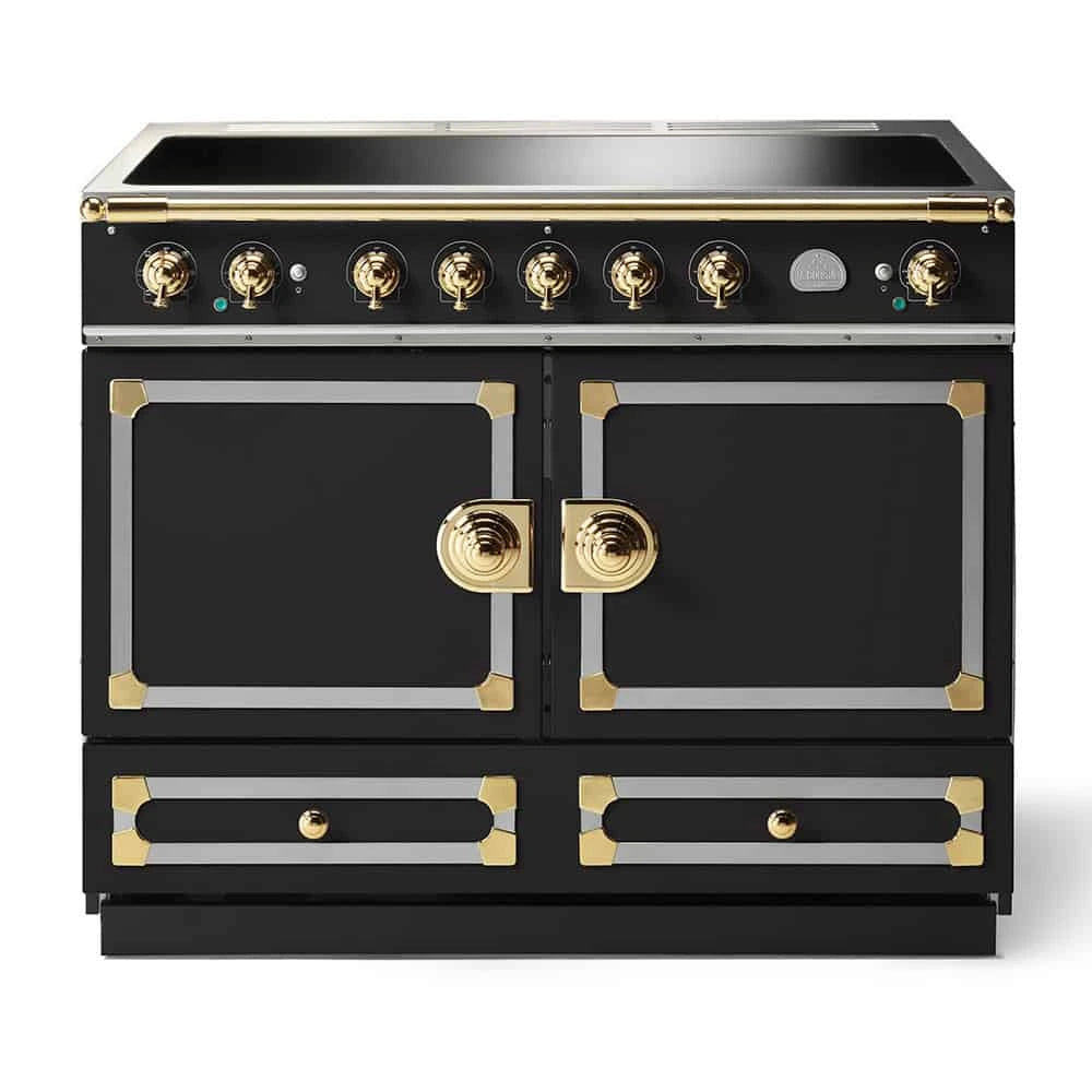 La Cornue CornuFé 110cm Induction - Matte Black & Polished Brass | LCCF110INDSB/PBSS