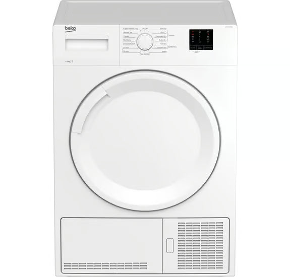 Beko 8kg Condenser Tumble Dryer with Sensor Programmes - White | DTKCE80021W