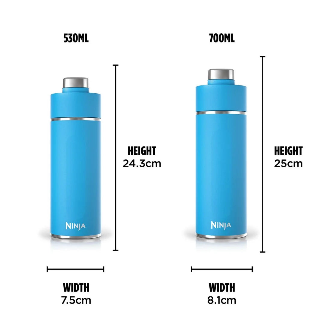 Ninja Thirsti 530 ml Travel Bottle – Tropical Blue | DW1801EUUKSB