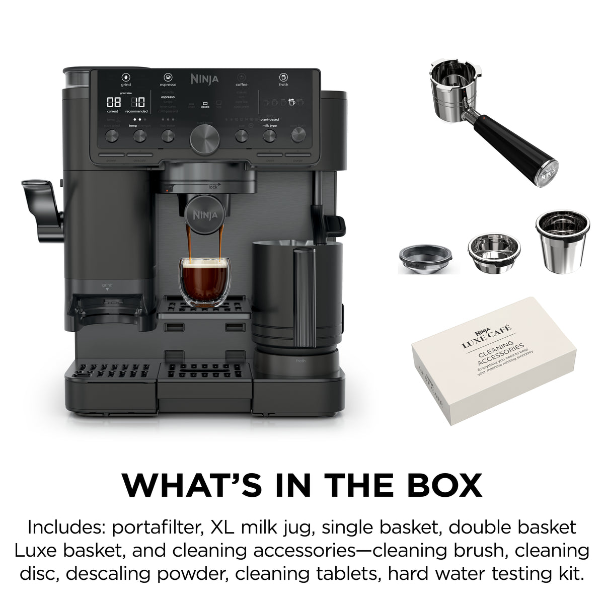 Ninja Luxe Café Pro Espresso Machine - Black on Black | ES701UKBK2