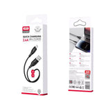 XO Micro 1M 2.4A Zeus Liq. Silic - Black | EXSXO-NB238C1MB