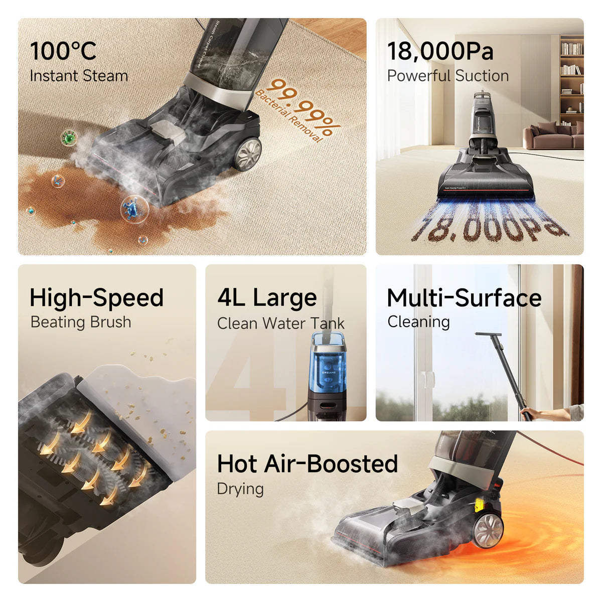 Dreame CU20 Pro Steam Carpet Cleaner | HCU11A