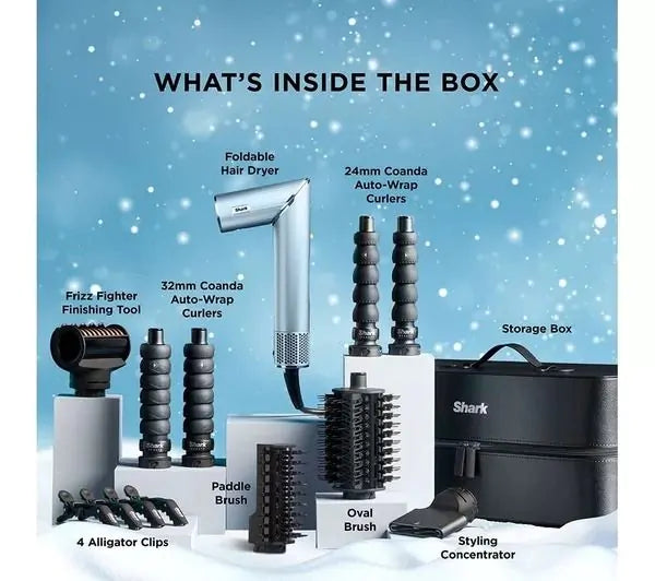 Shark FlexStyle Air Styler & Hair Dryer - Glacial Blue | HD476WHUK