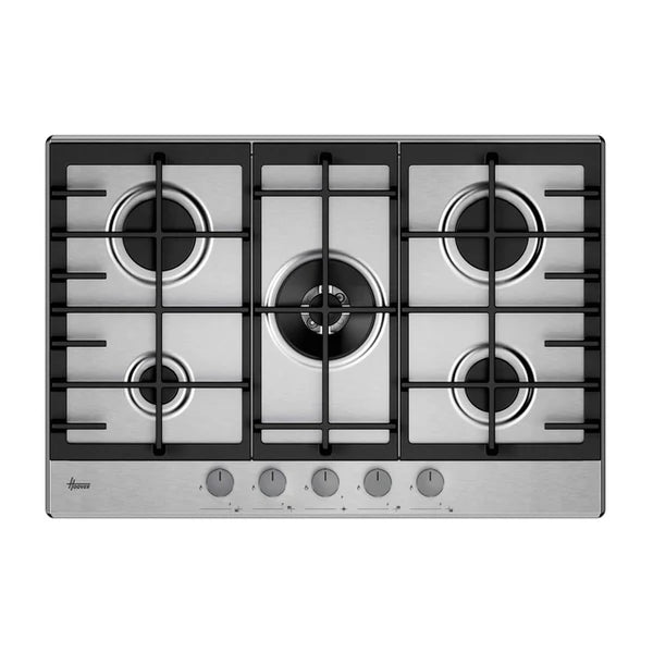 Hoover H-Hob 300 5 Ring Gas Hob - Stainless Steel | HGH75WC3X