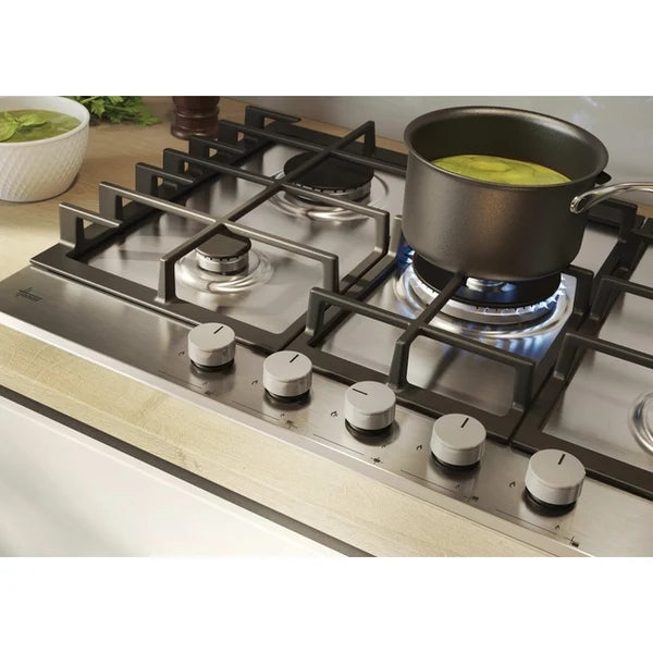 Hoover H-Hob 300 5 Ring Gas Hob - Stainless Steel | HGH75WC3X