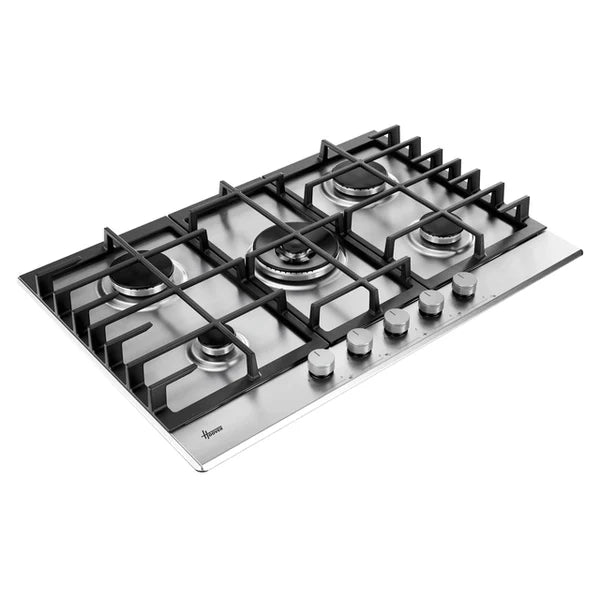 Hoover H-Hob 300 5 Ring Gas Hob - Stainless Steel | HGH75WC3X