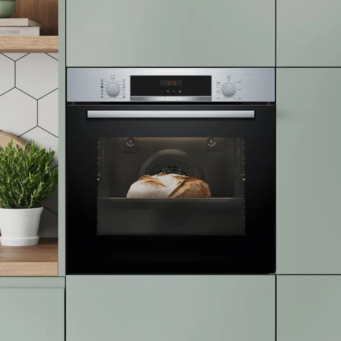 Bosch Series 4 Built-in oven with added steam function 60cm Black HQA574BS3B