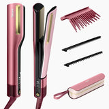 Shark SilkiPro Wet-To-Dry Ceramic Hair Straightener - Rose Petal | HT401UKPK