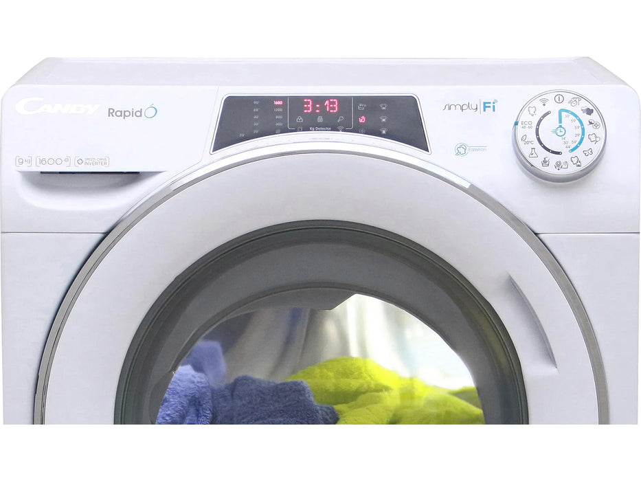 Candy 9KG 1600 Spin Washing Machine White RO1696DWMCE/1-80