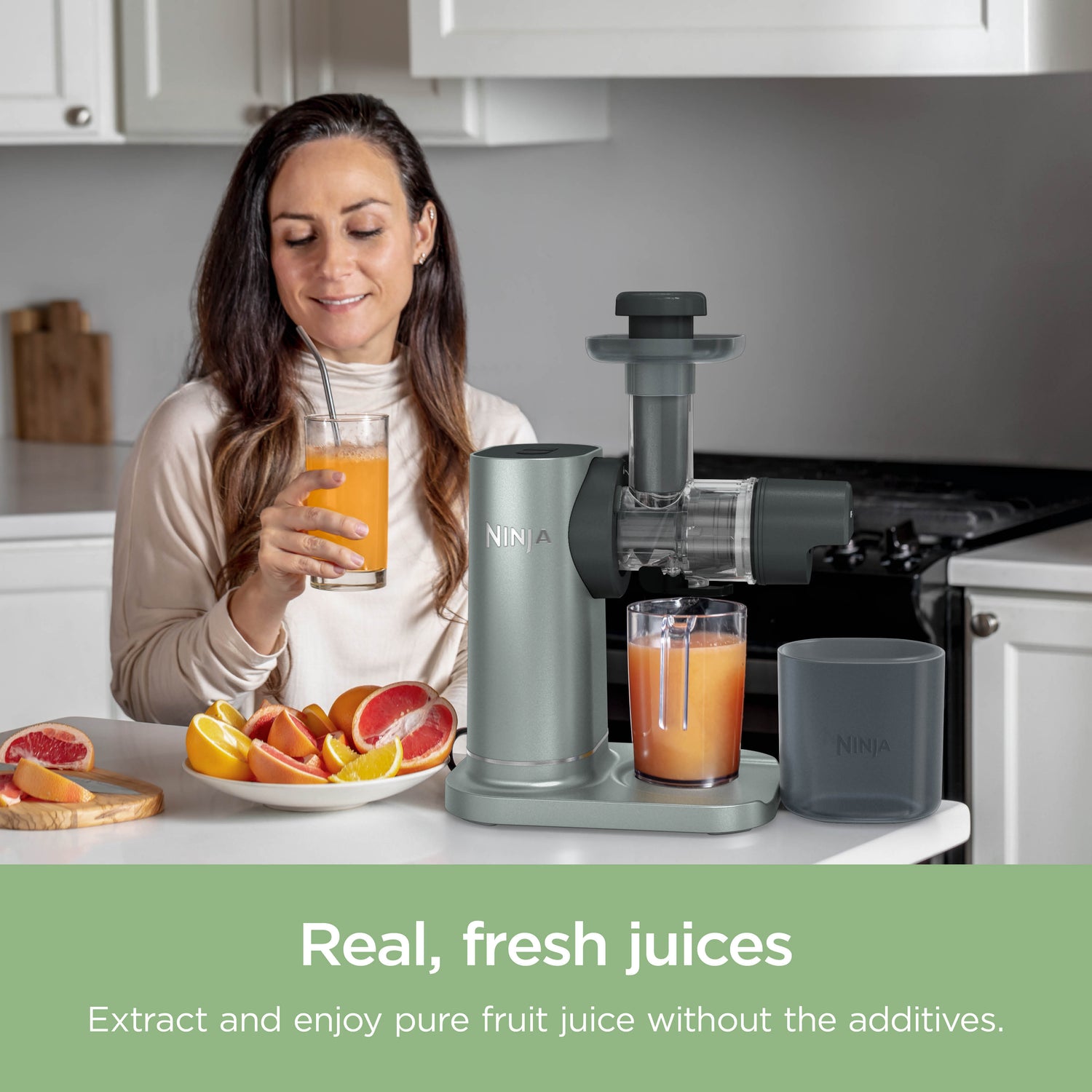 Ninja 3-in-1 Cold Press Juicer, Slicer & Shredder with Anti-Clog Filter | JC152UK