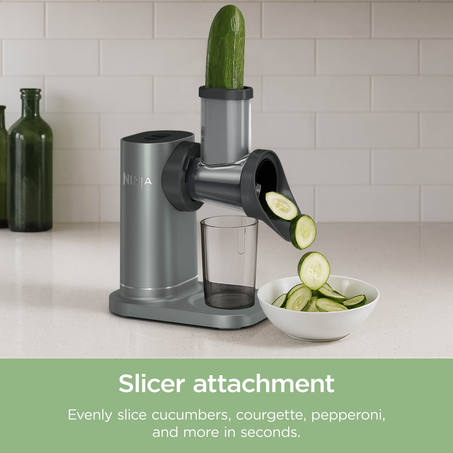 Ninja 3-in-1 Cold Press Juicer, Slicer & Shredder with Anti-Clog Filter | JC152UK