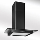 Luxair ST 60cm Flat Cooker Hood with Straight Glass - Glass Black | LA-60-ST-GL-BLK