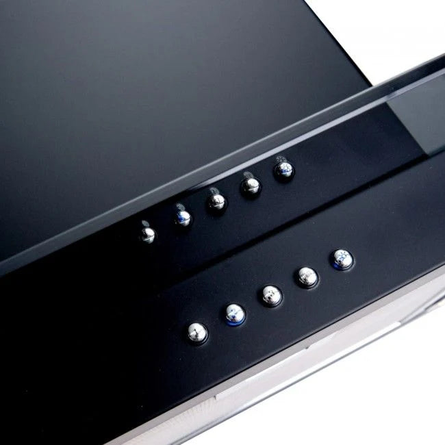 Luxair ST 60cm Flat Cooker Hood with Straight Glass - Glass Black | LA-60-ST-GL-BLK