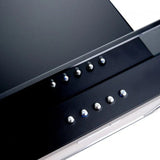 Luxair ST 60cm Flat Cooker Hood with Straight Glass - Glass Black | LA-60-ST-GL-BLK