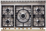 La Cornue CornuFé 110cm Dual Fuel - Ocean & Polished Brass | LCCF110DFOC/PBSS