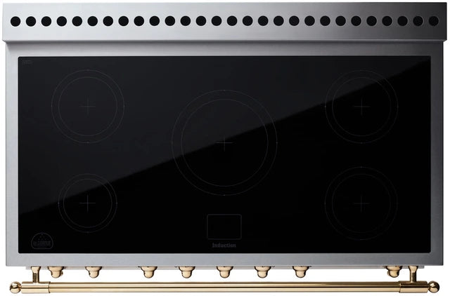 La Cornue CornuFé 110cm Induction - Morning Dew & Polished Brass | LCCF110INDMB/PBSS