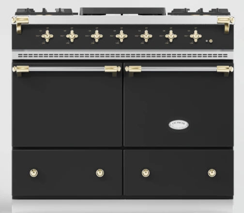 Lacanche Cluny Classic 100cm Wide Dual Fuel Range Cooker - Black & Brass | LCF1052GCT