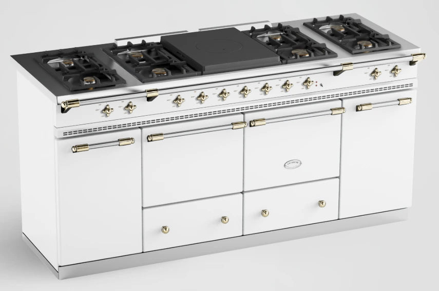 Lacanche Cluny Classic 180cm - White & Brass | LG1852GCT