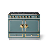 La Cornue CornuFé 110cm Dual Fuel - Ocean & Polished Brass | LCCF110DFOC/PBSS
