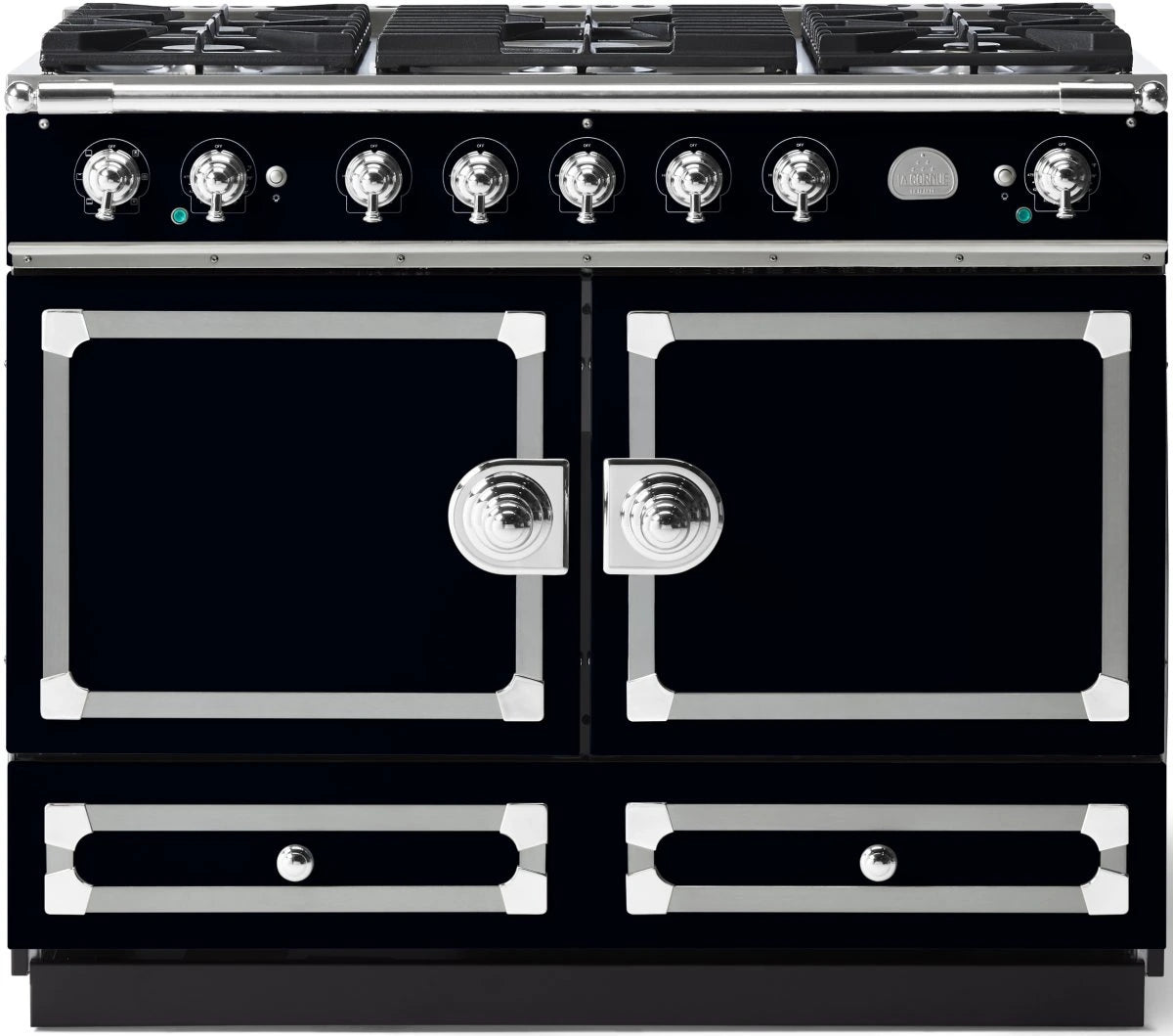 La Cornue CornuFé 110cm Dual Fuel - Black & Polished Brass | LCCF110DFSB/PBSS