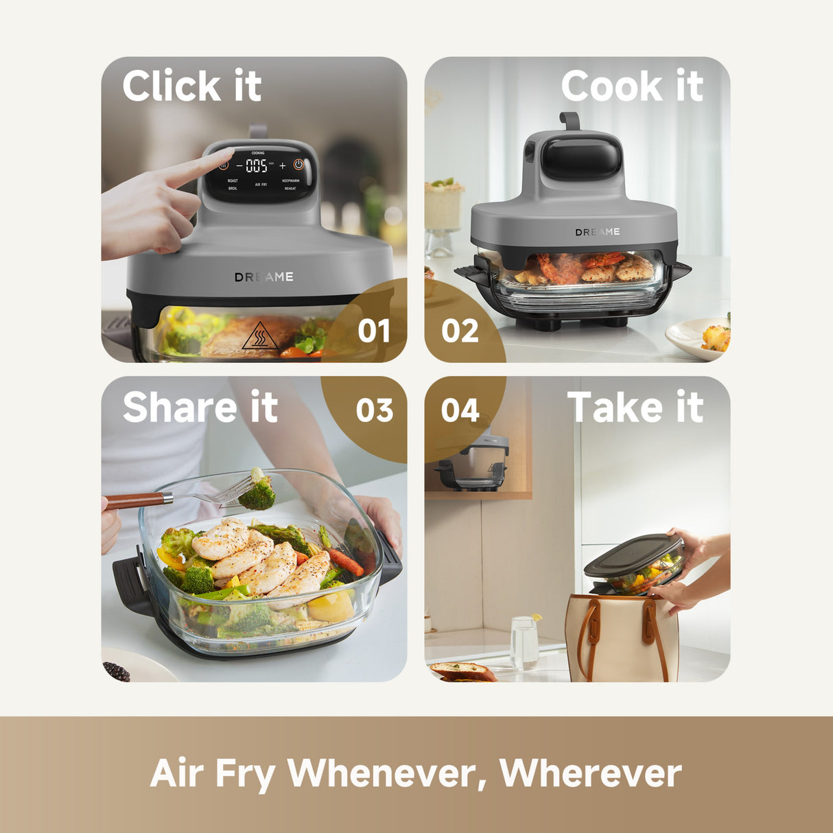 Dreame Tasti™ 5-in-1 Portable Air Fryer | PT60